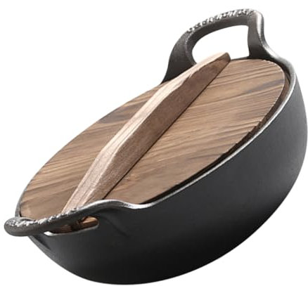 Milisten Gusseisentopf Für Den Außenbereich Topfsets Zum Kochen Kochgeschirr Pfanne Küchenbratpfanne Guss-Wok Gusspfanne Camping-brattopf Chinesische Yuanbao-Topf Draussen