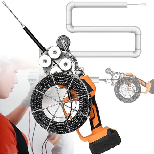 URJWAN Filettatrice Automatica, Macchina per Incordare Batterie al Litio, Filettatrice al Litio da 40 M/Min per La Costruzione di Pareti, velocità Facile da Regolare,1battery-20metersline