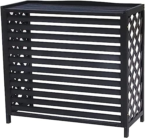 Climatiseur Extérieur Écran De Clôture Couverture De Climatiseur De Balcon Extérieur For Unités Extérieures, Cadre De Boîtier De Climatisation En Bois, Avec Grilles De Stores, Support De Stockage For