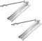 KITANDOVE 2pcs Door Closer Commercial Door Locks Auxiliary Lock Spring Hydraulic Door Closure Automatic Door Lock Telescopic Step on Heavy Duty Spring Kickdown Springs Aluminum Alloy Silver