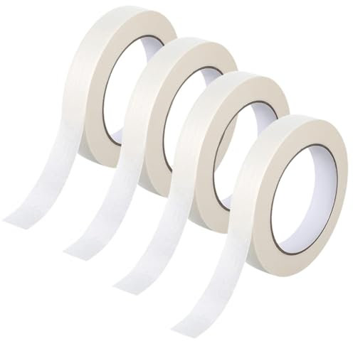 QOMJUFA Ruban de masquage 20 mm x 50 m Adhésif pour peinture et rénovation