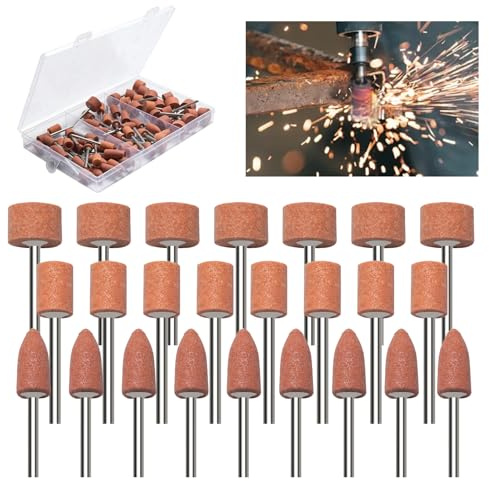 Seconero 66 PCS Abrasive Mounted Stone Grinding Wheel Head, 1/8 Shank Size