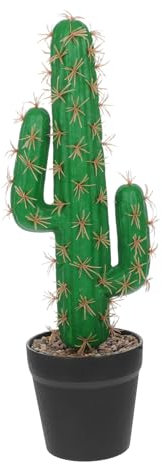HEATSHAKING Cactus Artificiale Realistico in Vaso, Piantina Finta 1 Pezzo
