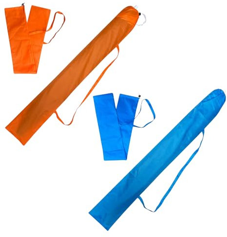 X2 Custodia Ombrellone Da Spiaggia O Sacca Porta Ombrellone Da Spiaggia. Telo Parasole Con Manico Per Ombrellone Da Spiaggia Blu - Accessorio Di Ricambio