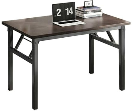 Tragbarer, zusammenklappbarer rechteckiger Esstisch für 6 Eckbänke, Küchen-Beistelltisch, Kleiner TV-Esstisch, Schwarz (120 x 60 x 75 cm)