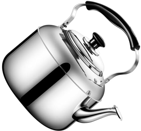 MAGICLULU Bouilloire Inox Sifflante 5l en Acier Inoxydable, Grosse Capacité, Sifflet Automatique, Adaptée aux Cuisinières à Gaz Cuisine