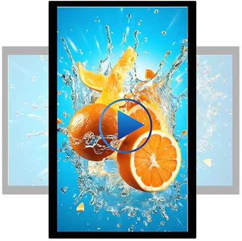 ZenSeFarin LED Display Screen zur Wiedergabe von Videos/Bildern,Wandmontage/Eingebaut,Querformat/Hochformat,Fernveröffentlichung Veröffentlichung,Elektronische Werbetafel 21.5