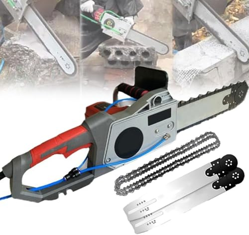 Betongsåg 13,8/18,9 tum, elektrisk kedjesåg för betong 12 000 w, elektrisk betongmotorsåg med vattenpump för granit, porslin, trä (A 350)