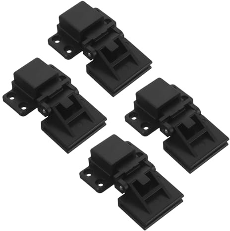 MALUGOGO 2 pares de bisagras de repuesto de plástico para piezas de tocadiscos, accesorios de reparación de bisagras resistentes adecuados para tocadiscos de vinilo