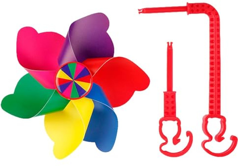 Kinderfahrradlenker Windmühle Fahrrad Windrad - Niedliche Drehende Dekoration | Roller Dreirad Laufrad Zubehör | Kinder Kunststoff Spielzeug Lenkerdeko Geschenk Bunt