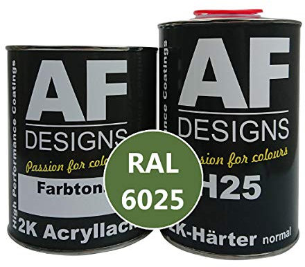 Alex Flittner Designs Barniz 2K 7,5 kg Set RAL 6025 FARNGREEN MATE MADERA MAQUINA MADERNA MAQUINA Industrial Camión NFZ