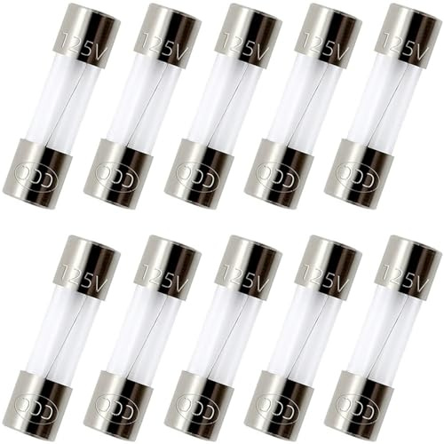 ZUPAYIPA Pack of 10 pcs F7AL Fast-Blow Fuse 7amp F7A 125Volt Glass Fuses 0.2 x 0.79 Inch / 5 x 20 mm (125V 7A)