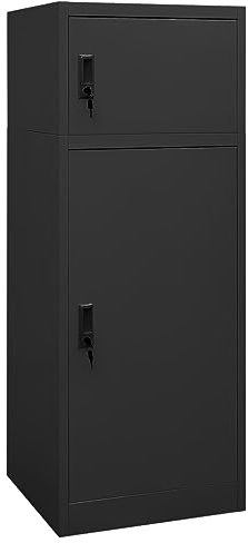 vidaXL Sattelschrank Anthrazit 53x53x140 cm Stahl