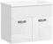kleankin Mobile Bagno Sospeso con Lavabo, Mobile a 2 Ante con Lavandino e Cerniere Ammortizzate, 61x40x50cm, Bianco Lucido