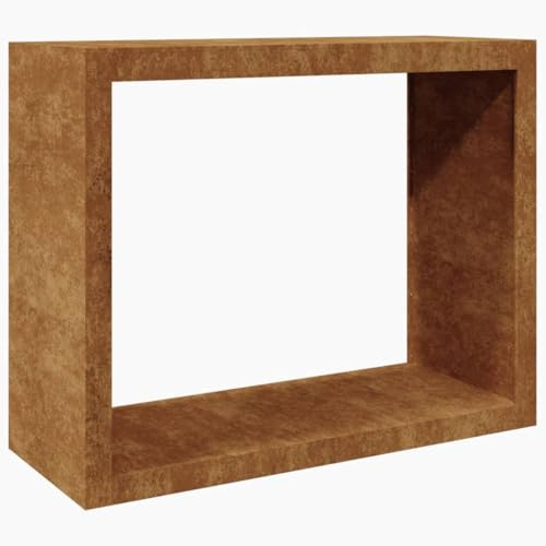 Gecheer Brennholzregal Kaminholzregal Kaminholzhalter Feuerholzständer Feuerholzregal Kaminholzständer,Kaminholzunterstand Kaminholzlager Brennholzlager 100 x 40 x 80 cm (L x B x H) Cortenstahl