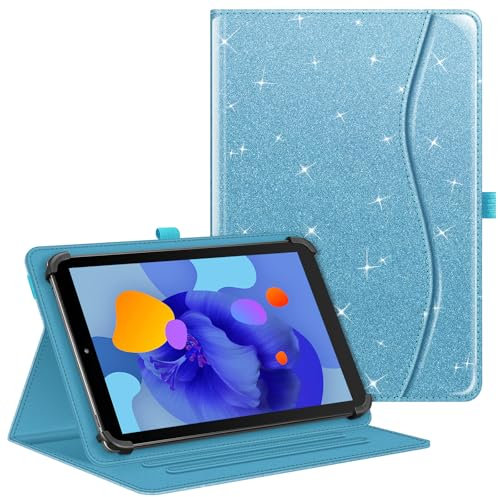 FINTIE Custodia Universale per Tablet 10 Pollici, [Multi-angli] Protettiva Stand Case per TECLAST, Blackview, SEBBE, HiGrace, DOOGEE ecc, Cover Compatibile con Tablet 9 - 10.9, Glitter Blu