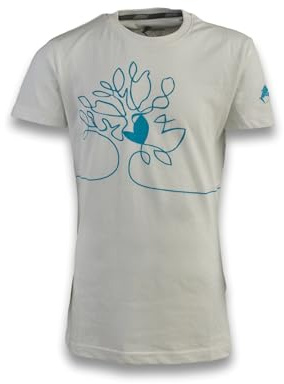 ANDE Flickor Gaia T-shirt – andningsbar t-shirt för utomhusaktiviteter, Vit, 4 år