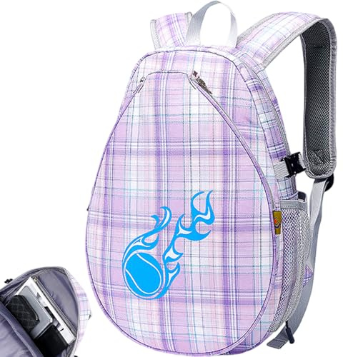 Jorzer Tennisväska för barn, lätt vattentät tennisryggsäck med nätfickor, racketväskans kapacitet 30 x 45 cm, 8 x 5, 9 tum för tonåringar, Lila, F, Avslappnad