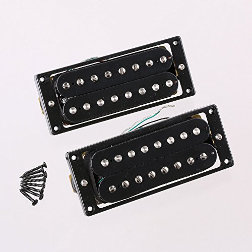 LYWS Tonabnehmer für E-Gitarre, 8 Saiten, Doppelspulen-Humbucker, Schwarz