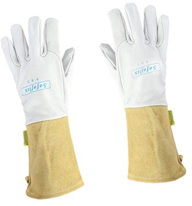 Tubayia - Guantes largos de soldadura, guantes de protección, guantes de trabajo para soldadores