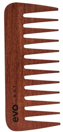Evo roy wide-tooth comb I Entwirrungskamm, Kamm für alle Haartypen, für dickes und lockiges Haar I Haarkamm Frauen, Damen und Herren I aus zertifiziertem Holz hergestellt