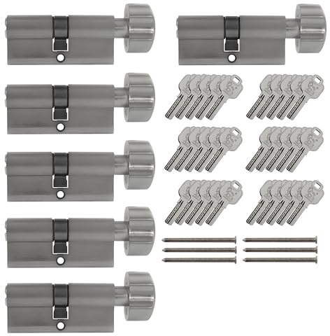6x Knaufzylinder KD 70 mm 35/35 gleichschließend inkl. 30 Schlüssel
