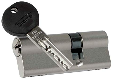 Cilindro con 5 llaves maestras universales, llave de seguridad-Neos para puertas blindadas a empujar marca atra-dierre. Medidas A = 30 mm. B = 50 mm. A+B = 80 mm. Sistema de cifrado de 6 pines de