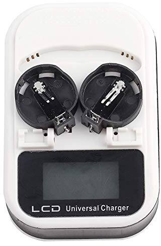 Xinwoer Knopfzellen-Ladegerät, zuverlässiges, stabiles Hochleistungsladegerät für kleine Gehäuse, Knopfzellen-Akku zum Aufladen des Akkus (European regulations), 4,2 V DC, 300 mA Maximal