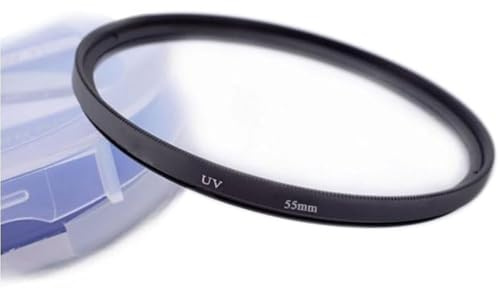 Filtre UV HD 55mm pour Canon 18-150mm f/3.5-6.3 objectif-1PC | pour Sony FE 28-70mm lens pour Sony Alpha a7R V IV III DSL, Grande Compatibilité, Haute Définition, Lens Protecteur