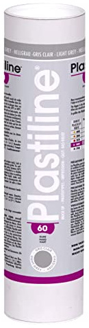 Plastilina 1660T - Tubo di plastilina - Pasta modellabile, alta precisione - Modellare, scolpire, plasmare - durezza 60 (dura) - 1 kg - Colore Grigio chiaro. Prodotto in Francia