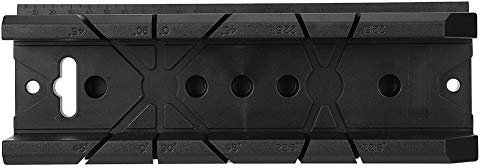 Tbest Woodworking Miter Saw Box Cabinet, 0/22.5/45/90 Degree Wood Gypsum Oblique Cutting Tool Inglete, Small Mitre Box, Molding Cutting Tool, Hand Miter Saw, Miter Box Saw Stand(801)