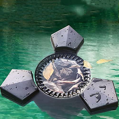 Skimmer flotante para estanque, skimmer flotante de succión, limpiador automático de piscinas, skimmer y clarificador Robot skimmer de piscina para estanque de peces Piscina Jardín, 350x310x300mm