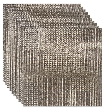 Teppich Fliesen, Square Flooring Fliesen Teppich mit PVC-Träger, Heavy Duty Teppich Bodenfliesen rutschfeste Innenbodenfliesen 50x50cm, für Home Office Commercial,30 Pcs