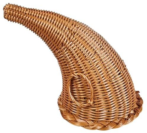 Panier De Corne D'abondance De 11 Pouces - Centre De Table De Noël En Forme De Corne - Décoration De Table Tissée Pour La Récolte D'automne