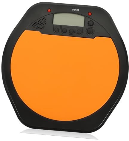 Elektronisches Drum Pad Tragbar mit Full Dynamic Range in Orange | Drum Übungspad für Anfänger, Asb und Silikonmaterial, Digitales Übungspad für Unterwegs