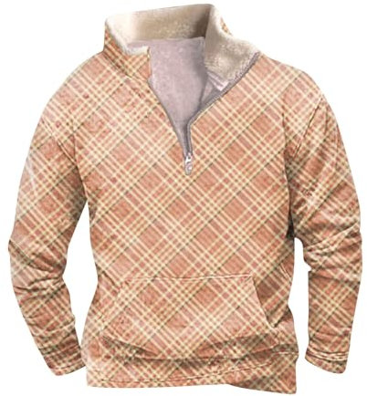 KONG JIMFAN Hoodie Herren Winter Tshirt Mit Kapuze Herren Langarm Herren Pullover Hoodies Hoodie Sweatshirt Sweatshirt Herren Sweatshirt Herren Pullover Herren Ohne Kapuze(Orange,5XL)