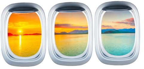 Toyvian 1stück Wandaufkleber Fensterlandschaft Mit Sonnenuntergang Selbstklebend Und Abnehmbar Für Kinderzimmer Dekoration Für Zuhause Und Büro Kreatives Wandbild Farbenfroh Und