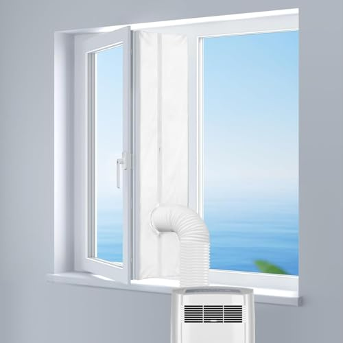 REDTRON 300CM Universal Window Seal for Portable Air Conditioner And Tumble Dryer, Works with Every Mobile Air Conditioning Unit, Hot Air Stop, Easy to Install(No Need for Drilling Holes)