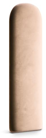 Muralo - Panel acolchado de tela para cojín de pared de terciopelo, para dormitorio, salón, cama, cojín de pared, cabecero de cama, cojín lumbar, acolchado de lujo, terciopelo mágico (beis, 30 cm x 80