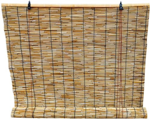 Reed Vorhang, Bambus Vorhang Anti-Uv Dekoration Decke Schattierung Gras Vorhang Fach Anhebendes Shutter Rollo, Größe Kann Besonders Angefertigt Werden (80X120Cm/32X47In), ZYDKDA, Eine Farbe, 130 * 1