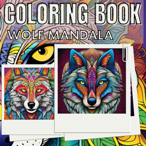 COLORING BOOK | WOLF MANDALA: WOLF COLORING BOOK FOR ADULTS 60 Unique Mandalas for Relaxation and Stress Relief