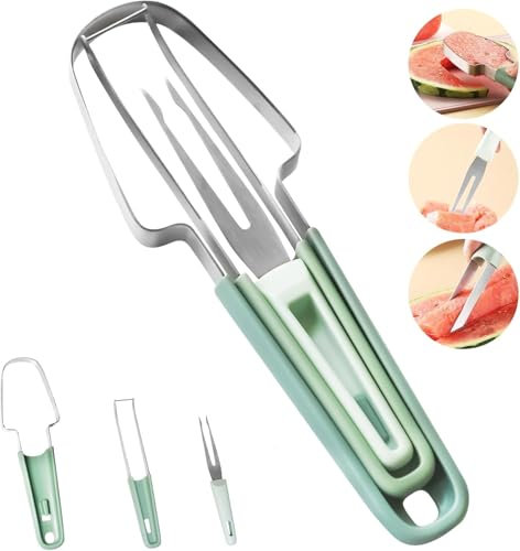 SHSHbuy Watermelon Knife 3 in 1, Multifunctional Watermelon Slicer, Kitchen Gadgets, Kitchen Utensils for Cutting