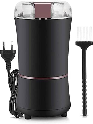 CVNIMV Macinacaffè Elettrico - Acciaio Inossidabile - capacità 2oz con Pulsante di accensione/spegnimento Facile. Spazzola per la Pulizia Inclusa