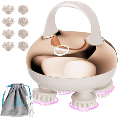 COMFIER Cordless Scalp Massager Hair Growth with 3 kneading Modes | Waterproof Head Massager with 8 Claws for Deep Cleansing,Head Scratcher,Body Massager for Stress Relief, Cat Massager