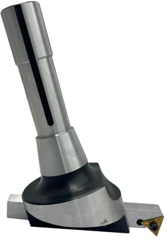 MachEl 2.5 Fly Cutter with R8 Shank for Bridgeport Milling Machine + 1/2 x 1/2 x 4 Indexable Carbide Tool Bit
