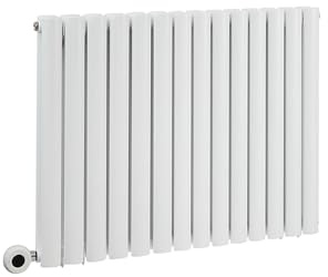 MILANO 1200W White Horizontal Double Panel Electric Radiator Plug 635x826mm