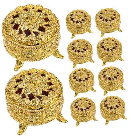 KOMBIUDA 12 Stück Runde Vintage Bonbonboxen Schmuckschatullen Zuckerdosen Für Hochzeiten Und Babypartys