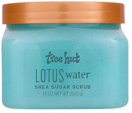 Tree Hut Lotus Water Shea Sugar Body Scrub, 532 ml, Exfoliating Formula with 6-Oil Blend