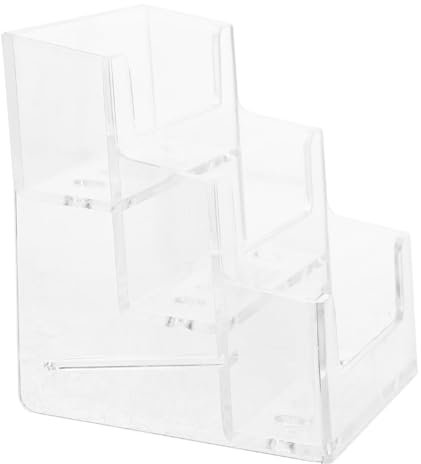 HOODANCOS Visitenkartenhalter Box Kleiner Kartenhalterständer Visitenkartendisplay Durchsichtiges Kartenetui Visitenkartenhalter-organizer Für Schreibtisch Transparenter Bürokarten-organizer