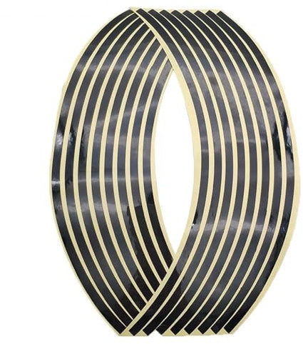 OPYJRL Schön und langlebig Motorrad Rad Aufkleber Für KX 65 85 125 250 250F 450F 100 Motocross Reflektierende Aufkleber Felgenband Streifen(Schwarz)